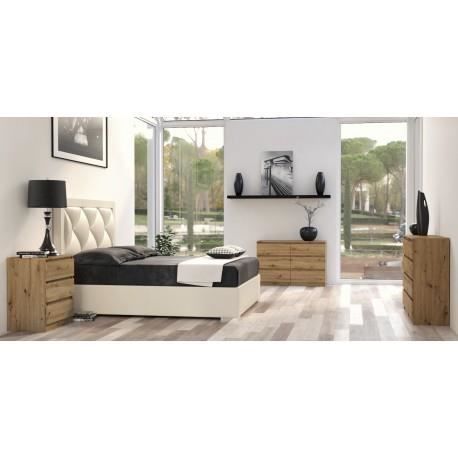 ASTER T4 - Cómoda para dormitorio/oficina/sala de estar 70x40x95,5 cm con 4 cajones - Mueble de almacenamiento moderno - Cómoda de estilo escandinavo - Tocador
