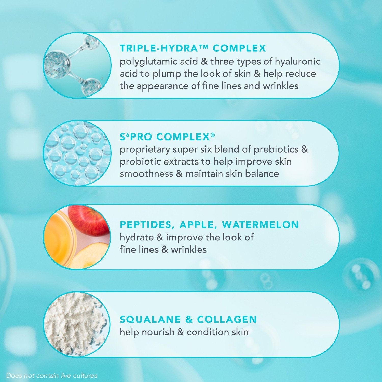 Hydratačné sérum TULA s probiotikami a superpotravinami pre ultra hydratáciu 24 hodín denne, 7 dní v týždni – 30 ml