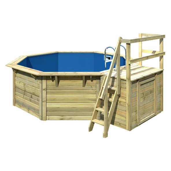 Træpool En med terrasse