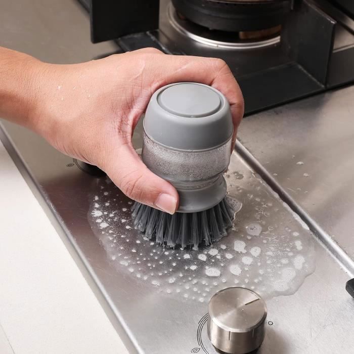 Cepillo para platos - Sin especificar - Sin especificar - Gris - TPR - Dispensador de jabón incorporado