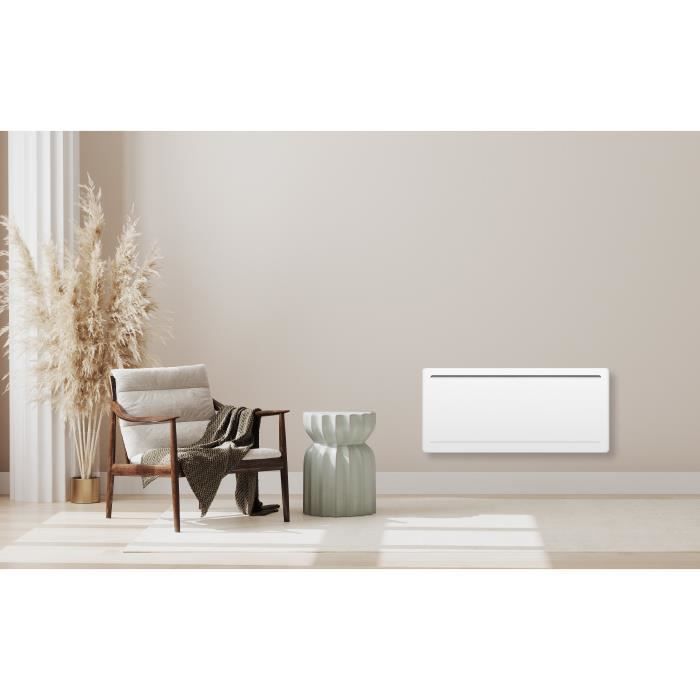 Radiador eléctrico fijo de inercia seca cerámica OCEANIC Rubis de 2000 W - Diseño curvo - Blanco - NF