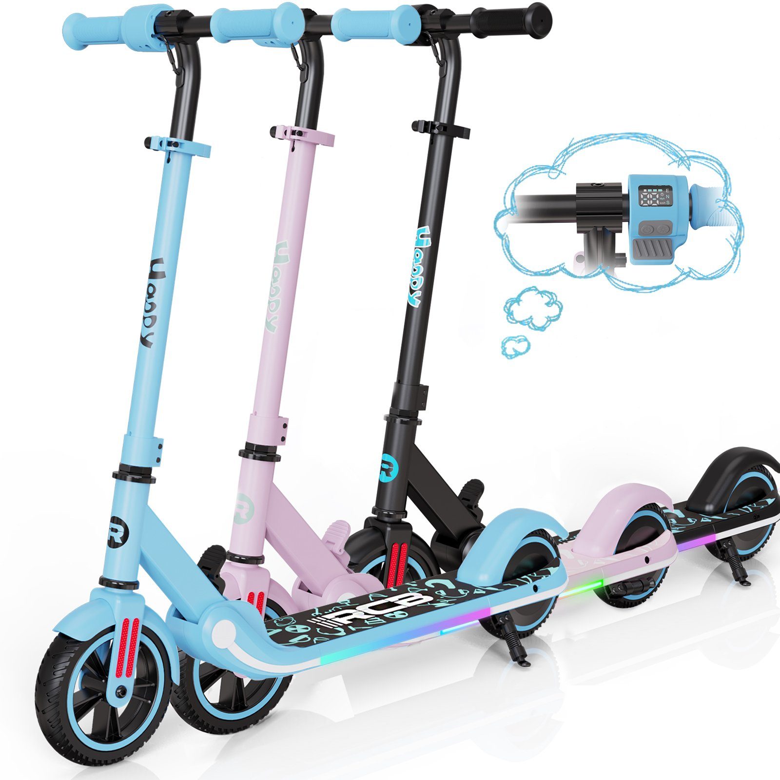 RCB miniscooter, kinderscooter, opvouwbare kinderscooter 150W 16 km/u