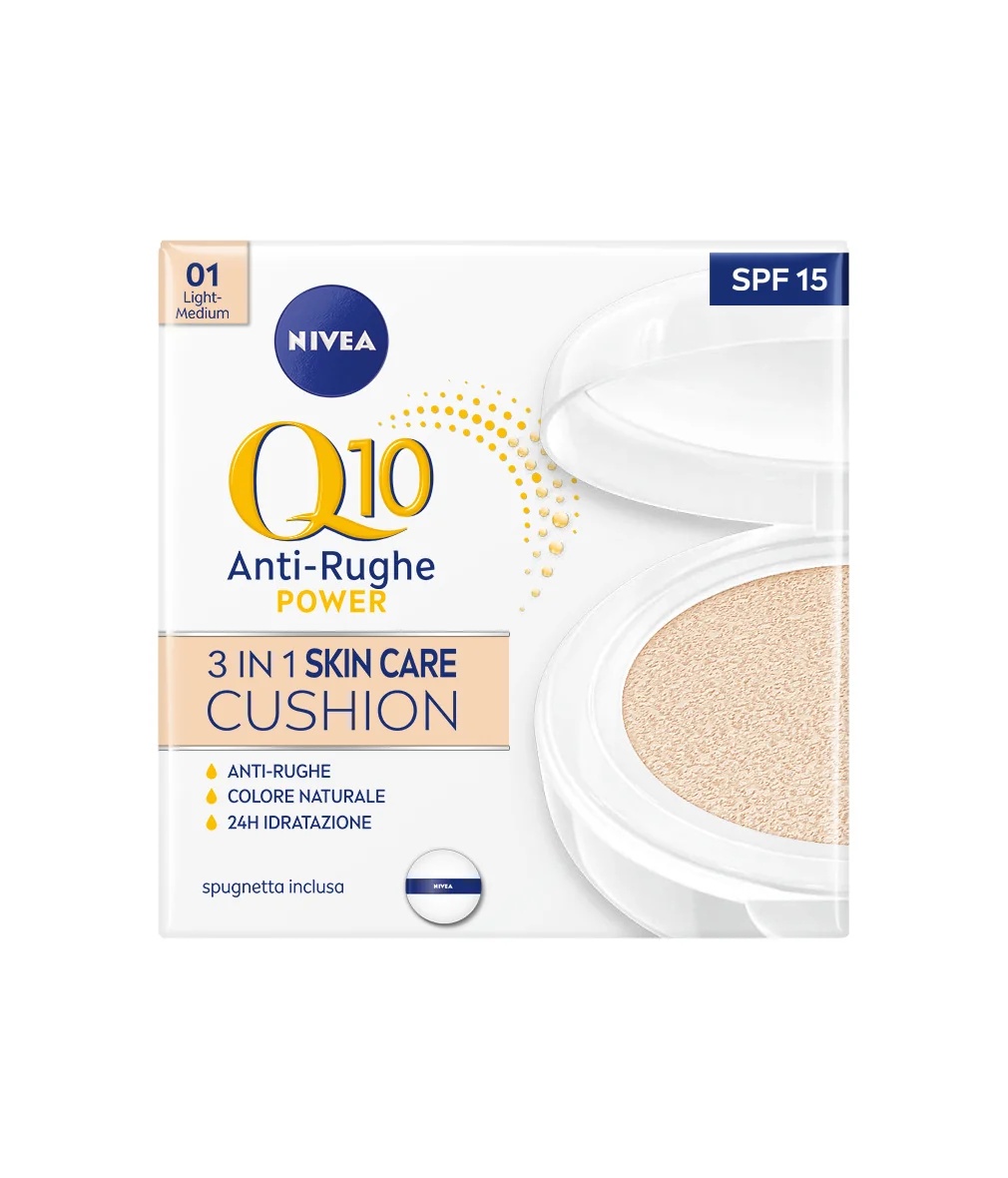 NIVEA Nivea Q10 Plus Anti-Age 3in1 Skin Case Light/Medium Kortsudevastane, Niisutav