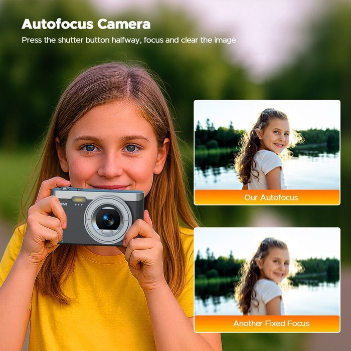 Compact Digital Camera with 1080P Video Camera, 50MP - 2.8