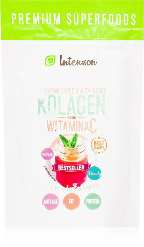 Intenson Collagen + Vitamin C Nahrungsergänzungsmittelpulver zur Zubereitung eines Getränks für schönes Haar, schöne Haut und Nägel