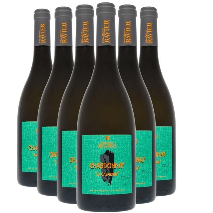 Philippe and Sylvain Ravier Vin de Savoie Chardonnay La Caspienne 2024 - Vino blanco de Saboya - Bugey (6x75cl)
