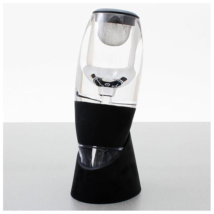 Decantador de vino Magic Decanter Deluxe con aireador y soporte, jarra de vino de lujo, decantador, vertedor de vino (estándar)