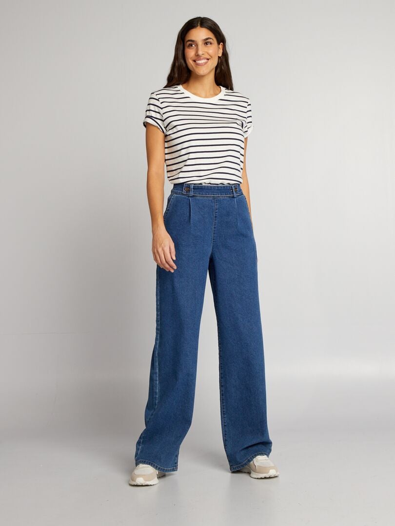 Calça jeans de perna larga 'JDY' - AZUL
