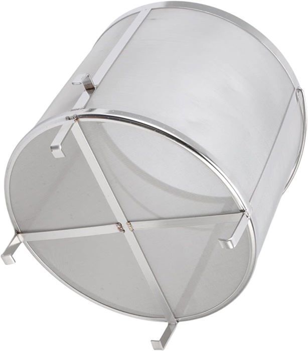 Filtro de lúpulo con soporte, filtro de lúpulo de acero inoxidable para cerveza casera.