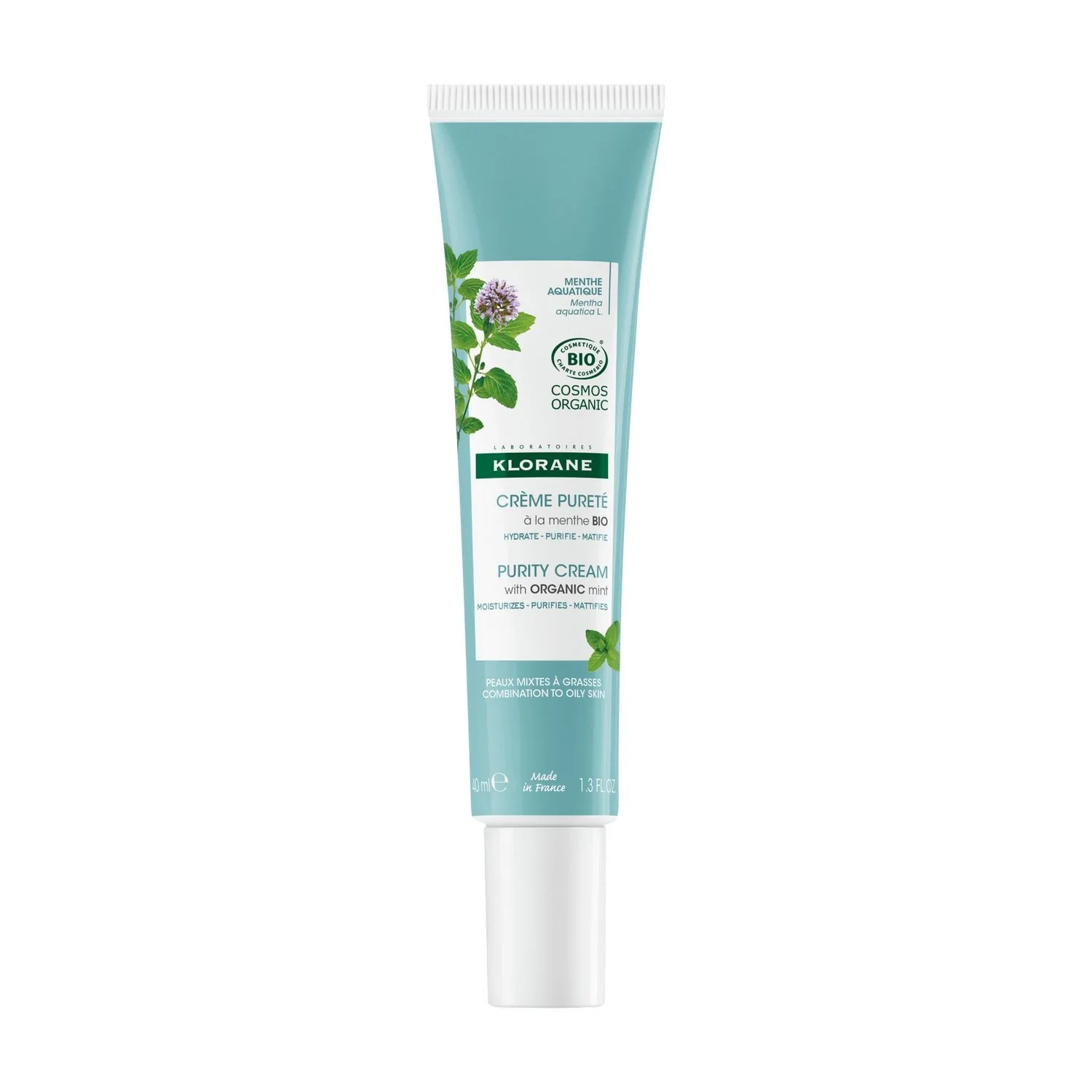 Menta Acquatica Viso Crema Purificante alla Menta BIO - Tratt.viso 24 ore antimperfezioni