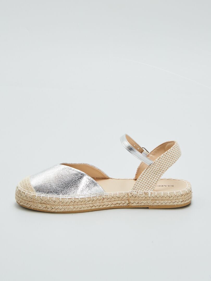 Sandálias Espadrille Fechadas - CINZA