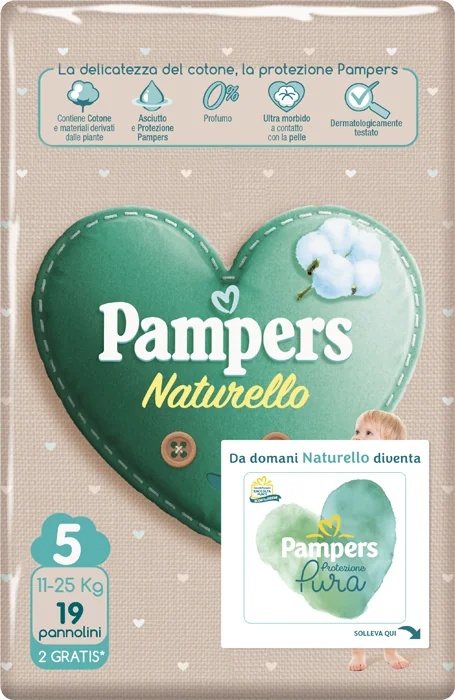 PAMPERS Pytelky Naturello Junior 17+2 19
