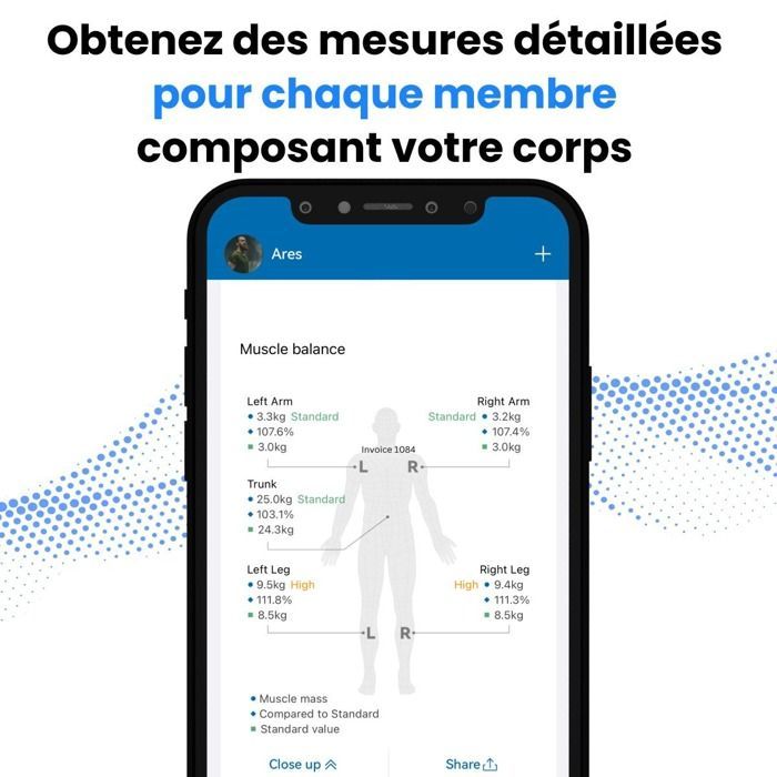 Pèse-personne Renpho Morphoscan MSC01 - Bluetooth - Noire
