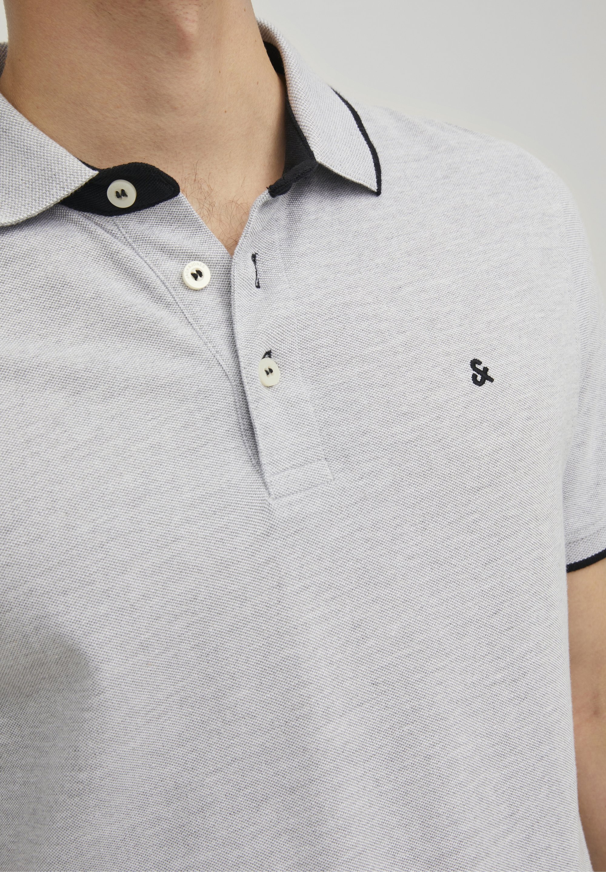 Camisa polo Jack & Jones - cinza claro mesclado
