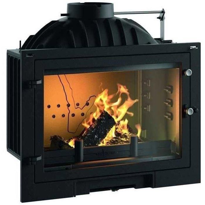 INVICTA - Chimenea de leña de hierro fundido - Milos 700 con regulador de tiro