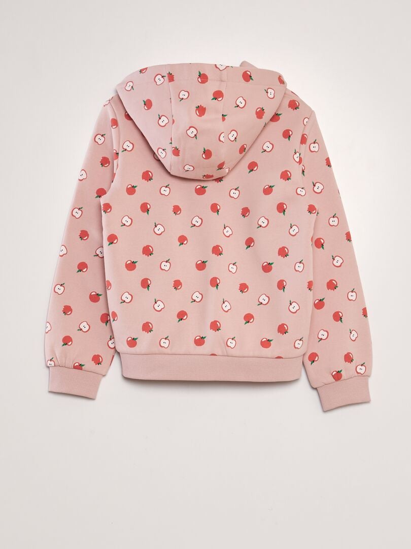 Moletom com capuz estampado - ROSA