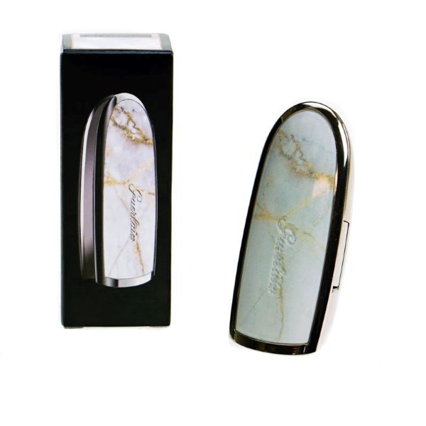 Astuccio per rossetto Guerlain Rouge G effetto marmo, minimal chic