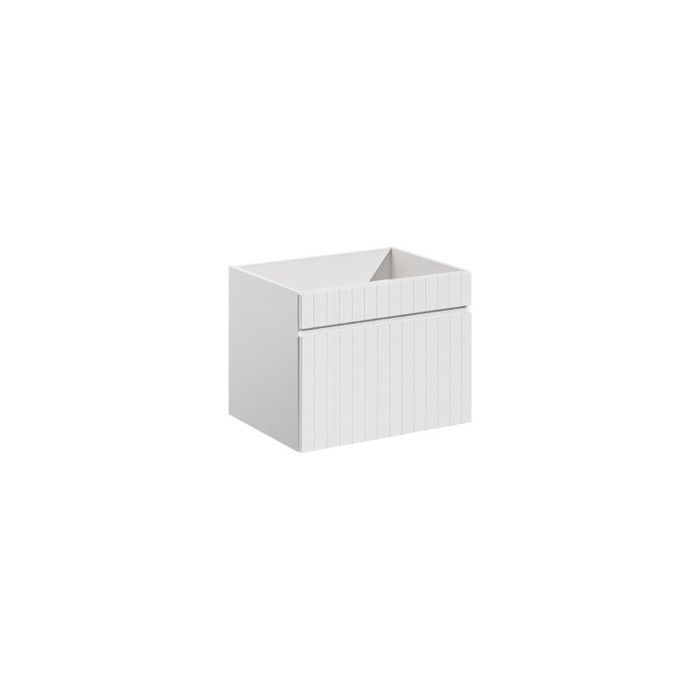 Dubbele wastafel met hoge kast + 2 elementen - 140 cm - Emblematic White