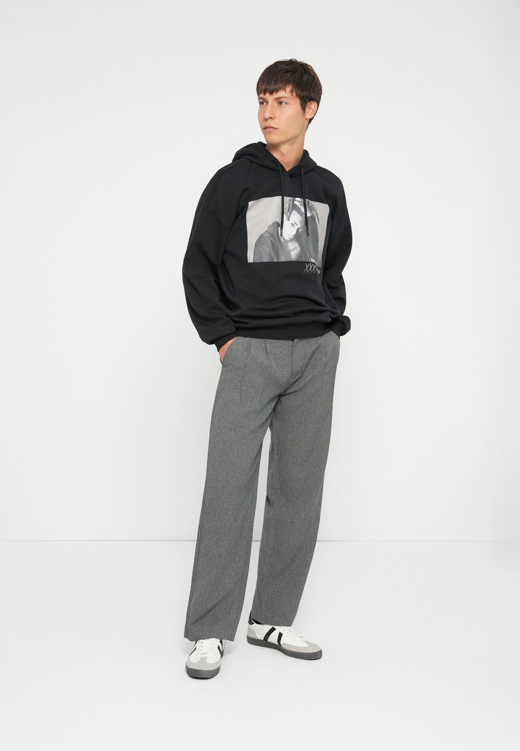 Jack & Jones JPSTBILL JJDAYTONA WIDE - Broek - donkergrijs gemêleerd