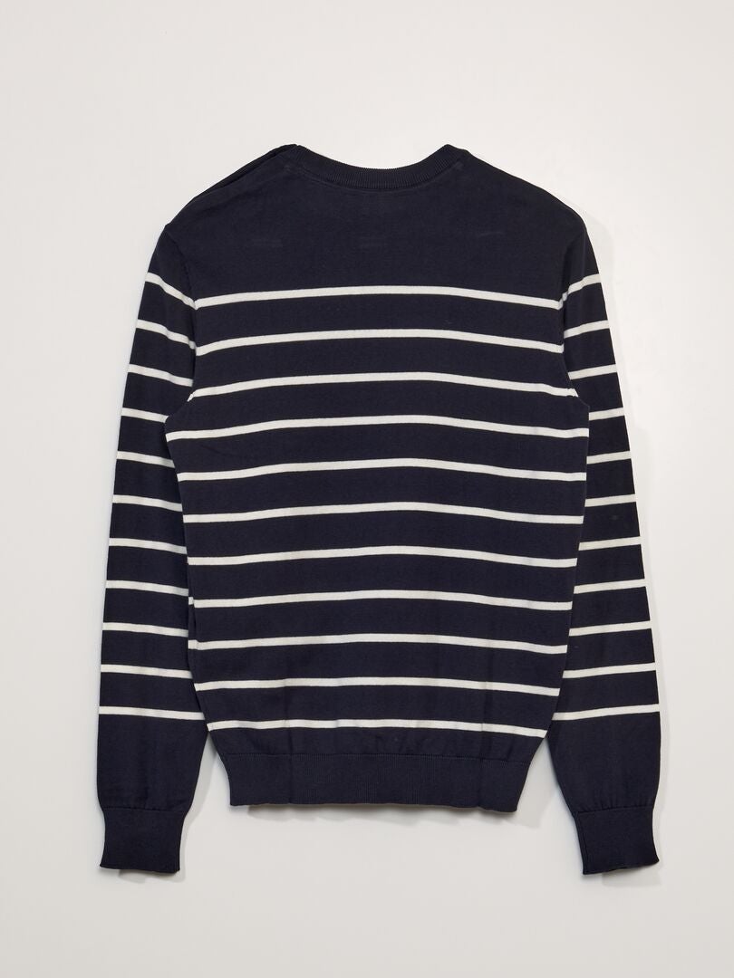Suéter de malha estilo marinheiro - AZUL