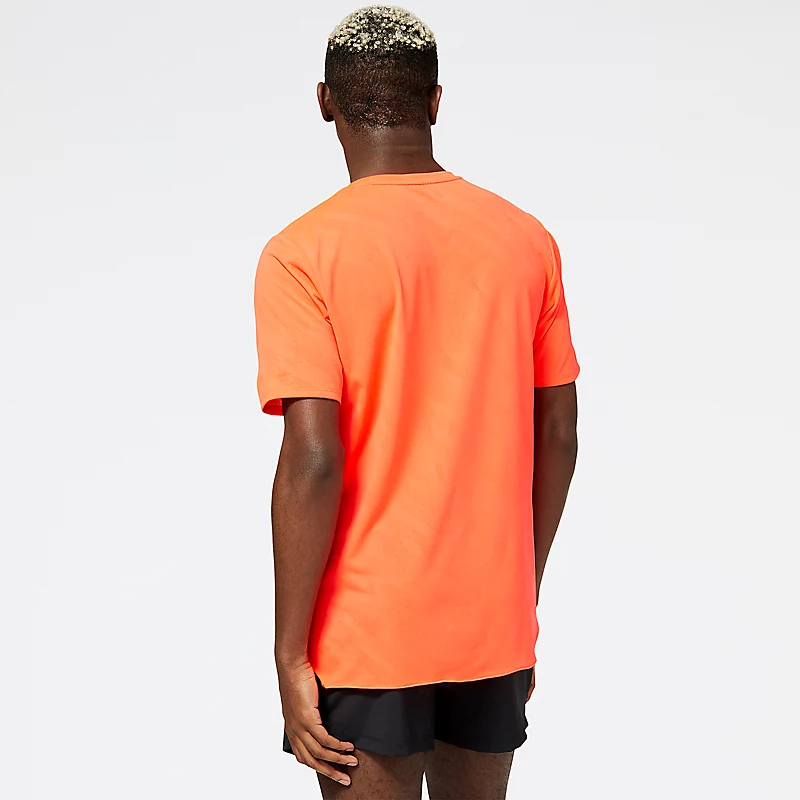 Koszulka méska Q Speed Jacquard z krótkim rękawem - ELECTRIC RED