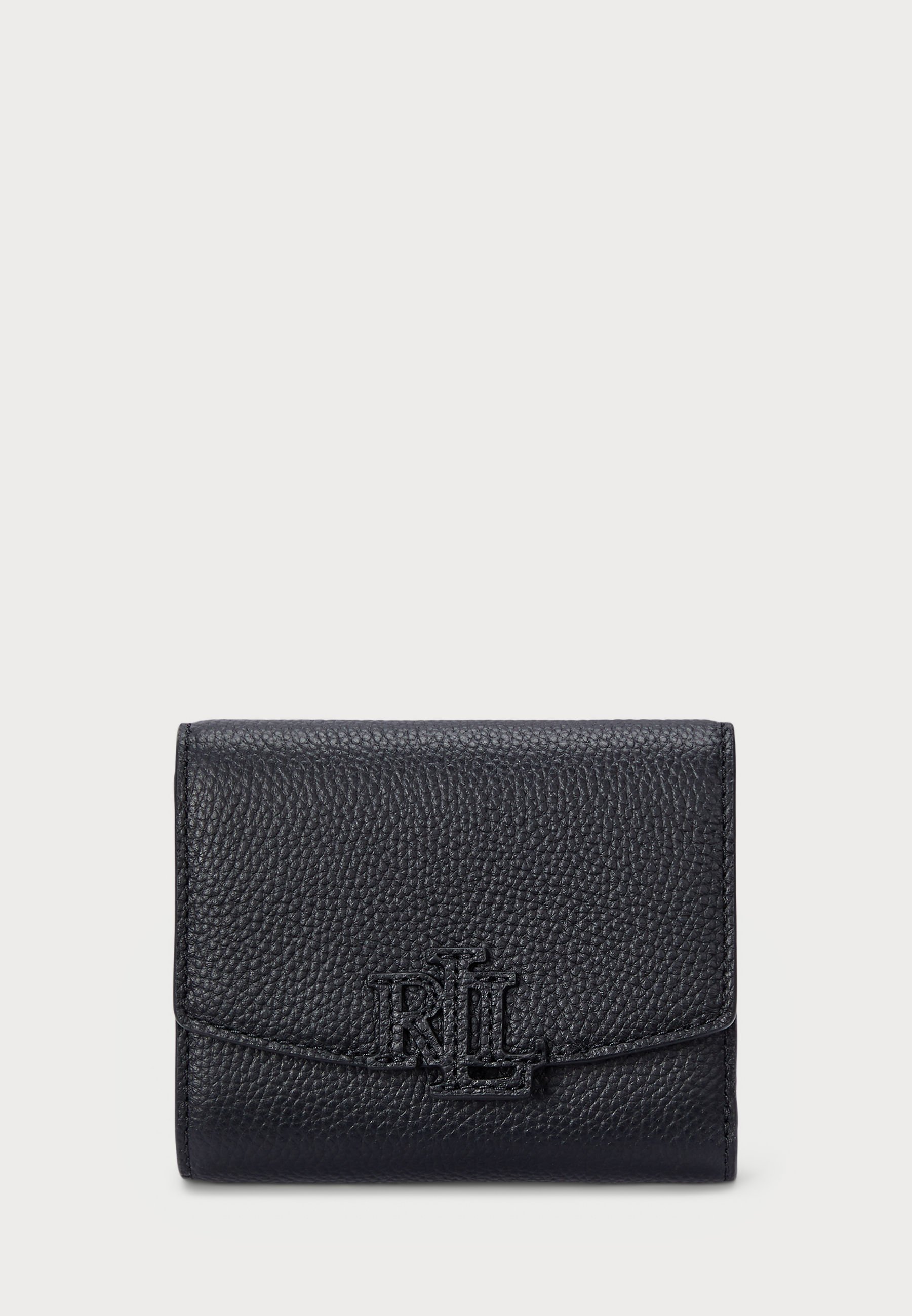 Lauren Ralph Lauren PEBBLED SMALL CAMERYN FLAP WALLET - Portemonnee - zwart