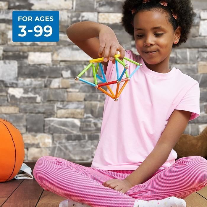 Jeu de construction magnétique - GEOMAG - Supercolor - 93 pièces - Magnétique - Dès 3 ans