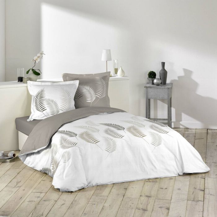 Funda nórdica de 260 x 240 cm + 2 fundas de almohada – Algodón de 57 hilos – Guayaba