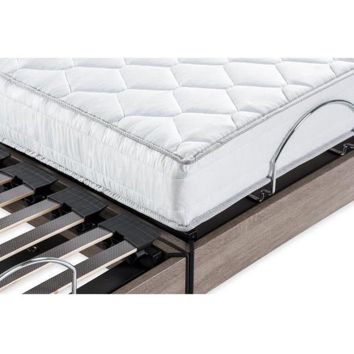 Conjunto de colchón y base de cama eléctricos ajustables COMFORT - 2 x 80 x 200 cm - Colchón de espuma - DEKO DREAM Samba