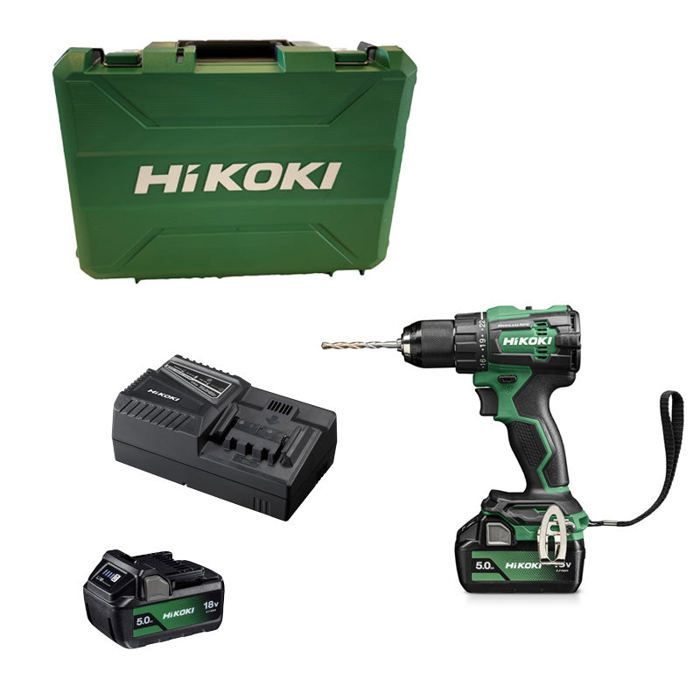 Trapano a percussione HIKOKI DV18DEWJZ - 70 Nm - 18 V - 5 Ah + 2 batterie BSL1850MA