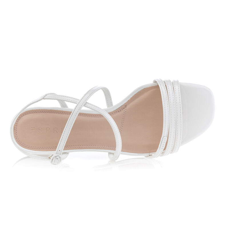 Weiße Damensandalen / Zehenfreie Schuhe
