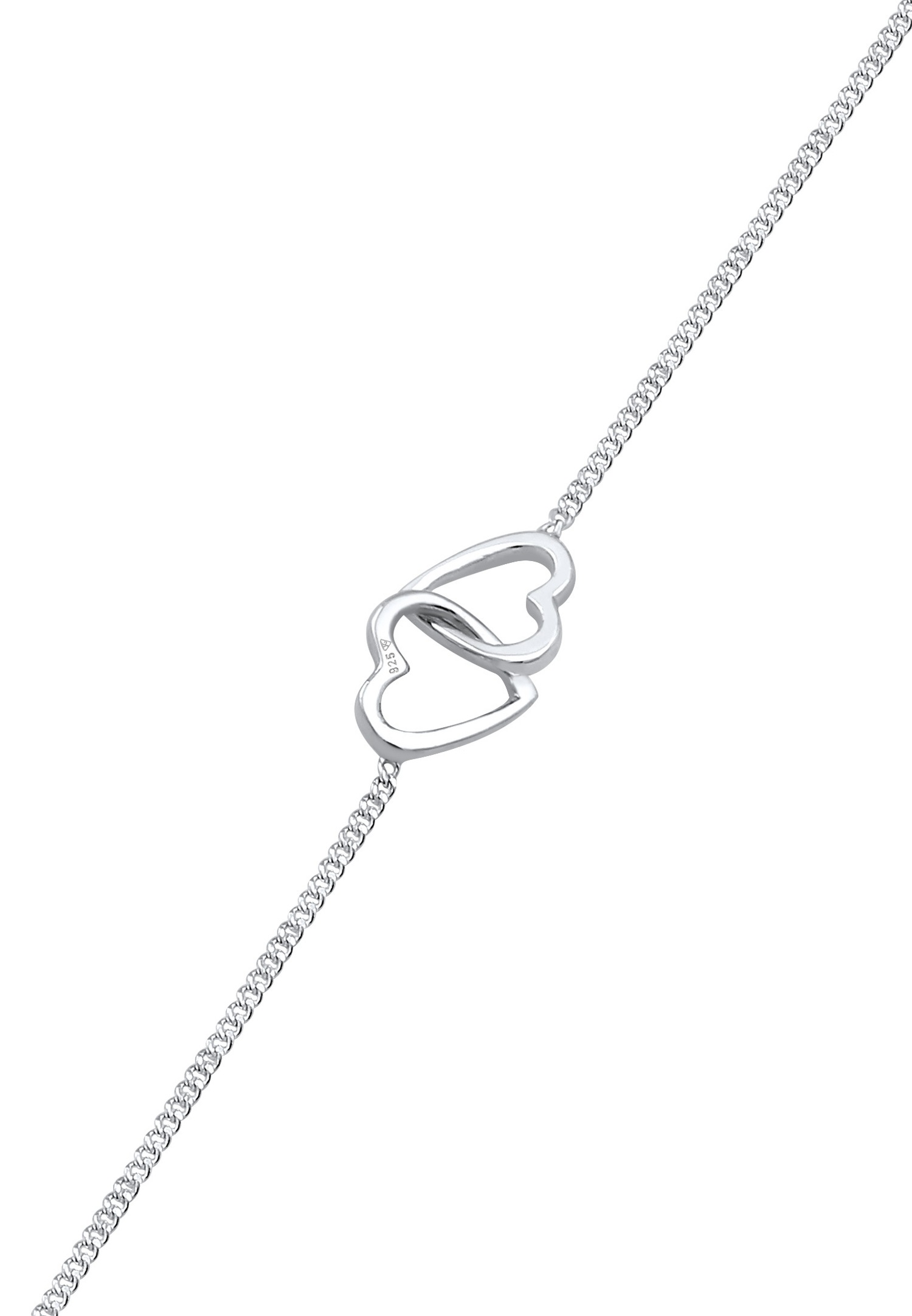 Elli Femmes Cœur Entrelacé Connexion en Argent Sterling 925 Plaqué Or Rose