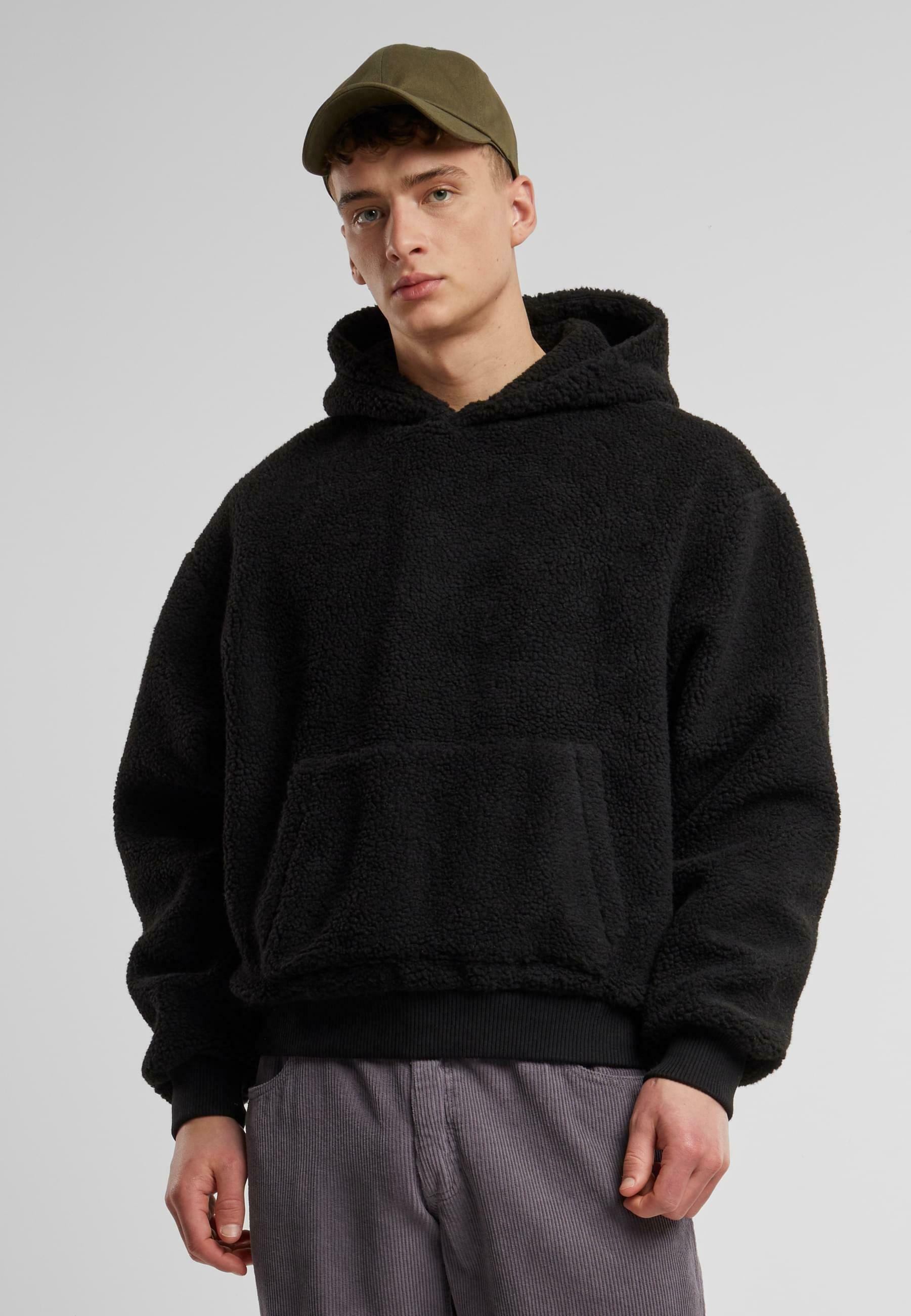 Felpa con cappuccio Urban Classics TEDDY - nera