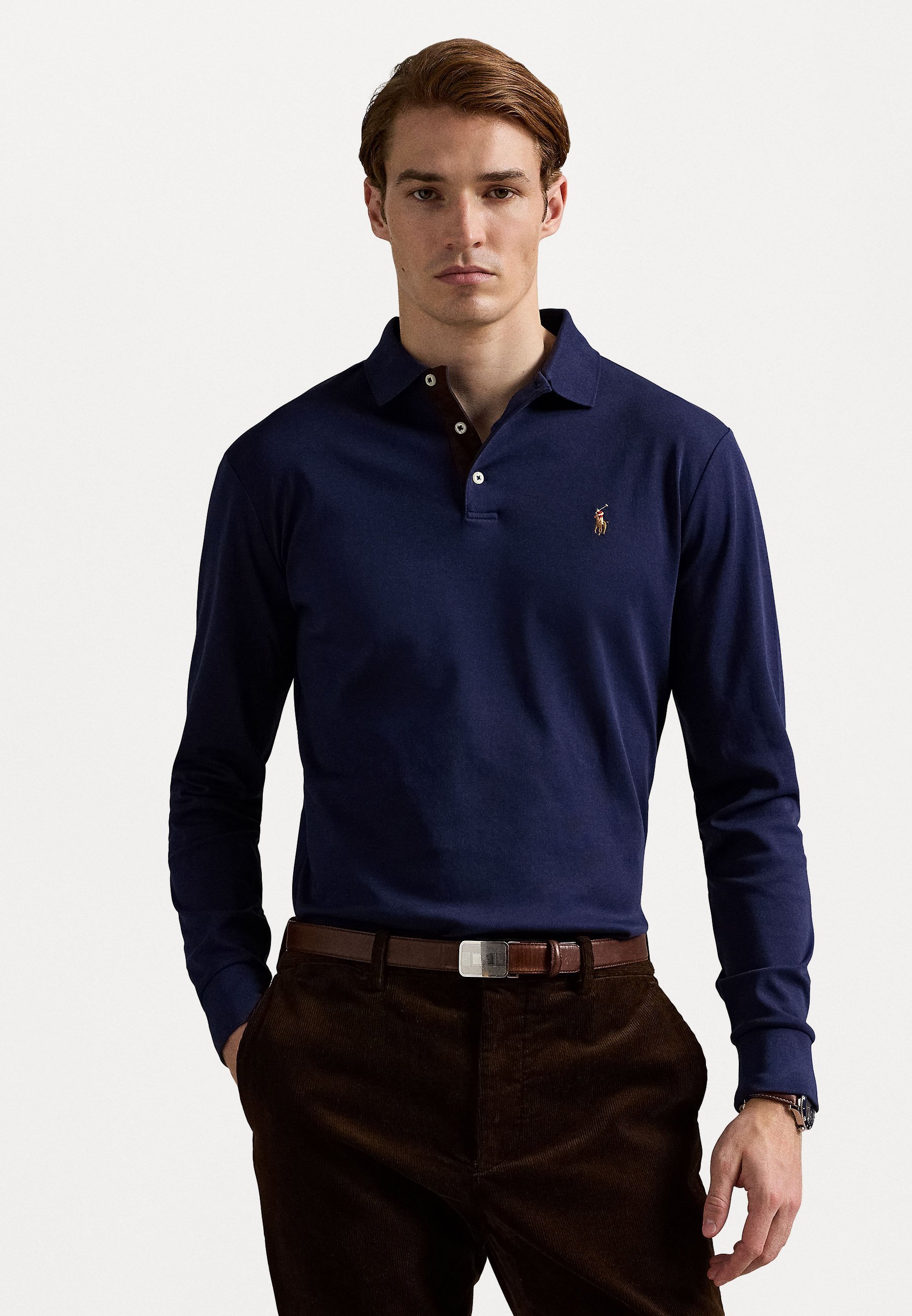 Polo Ralph Lauren Langarm - Polohemd - edles Marineblau