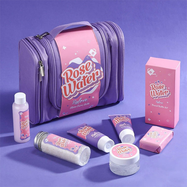 Livingandhome 10-teiliges Rosenwasser-Badebeutel-Geschenkset