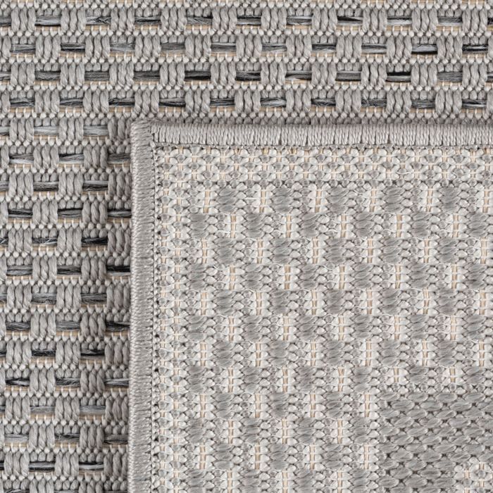 SIMPEX Tapis d'extérieur Gris 200x290 cm, idéal pour la cuisine,Design uni avec bordure