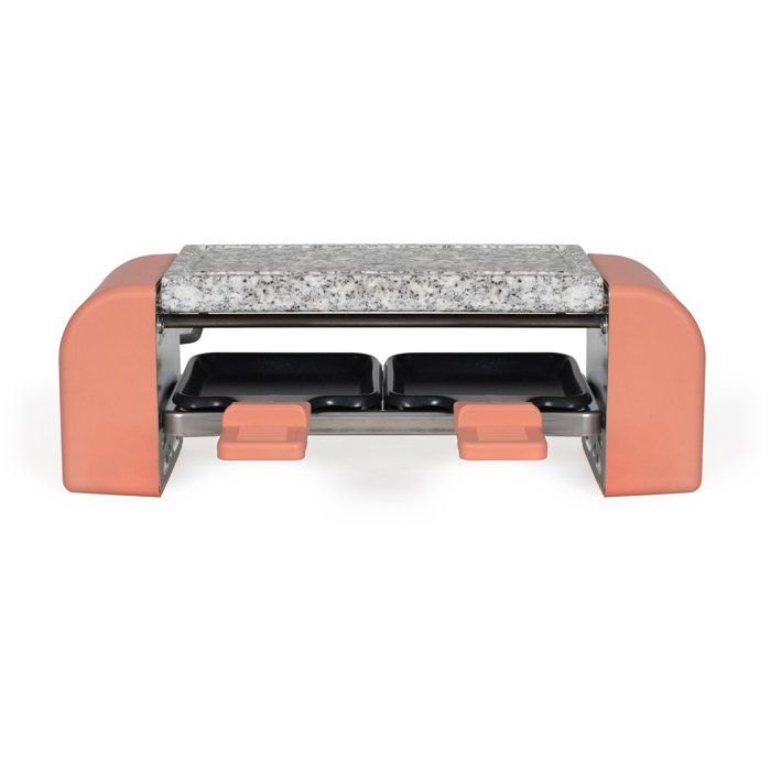 Juego de raclette para 2 personas - LIVOO x Marmiton - DOC306 - 450 W - 5 recetas mediante código QR - Bandeja de granito extraíble