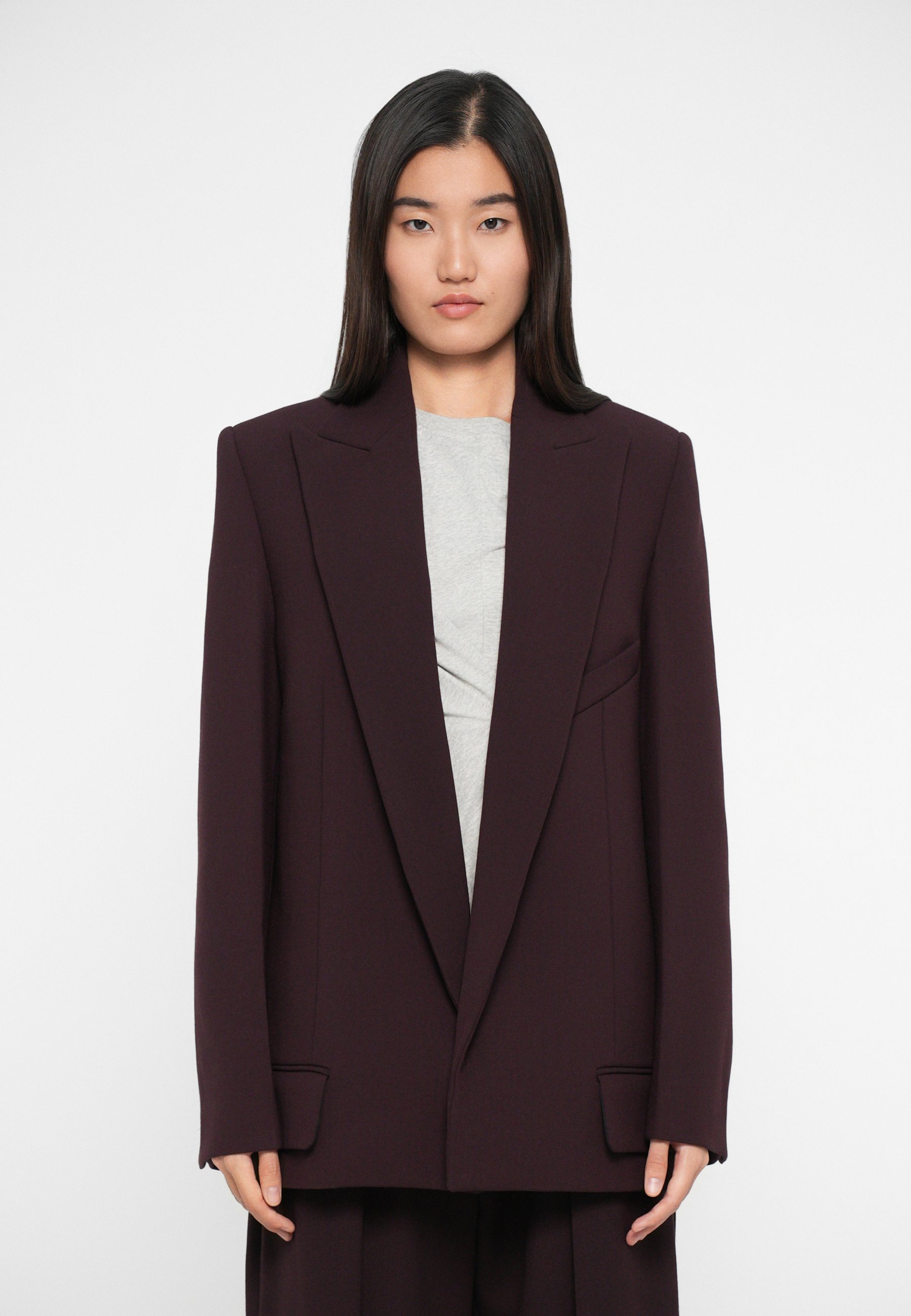 Veste Victoria Beckham à revers tombants - Blazer - acajou foncé