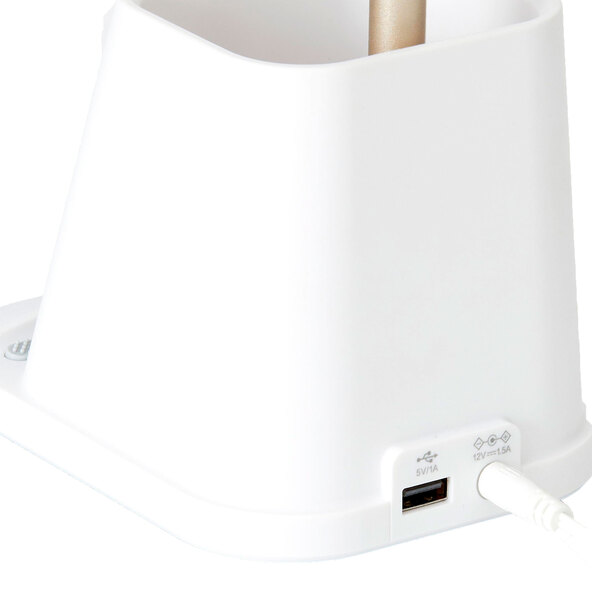 LED-bureaulamp met draadloos opladen, wit