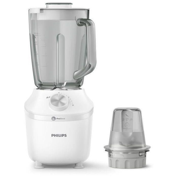 Frullatore - PHILIPS - HR2291/20 - Serie 3000 con tritatutto - 600W - 2L - Bianco