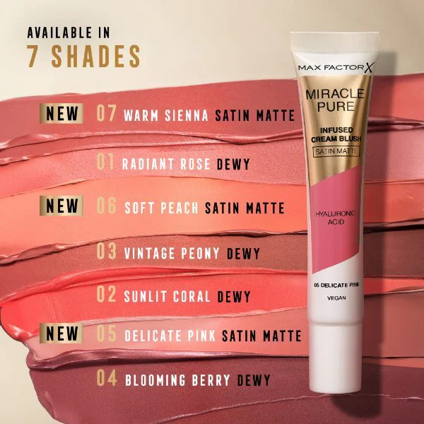Max Factor Miracle Pure Matte tvářenka odstínu Soft Peach