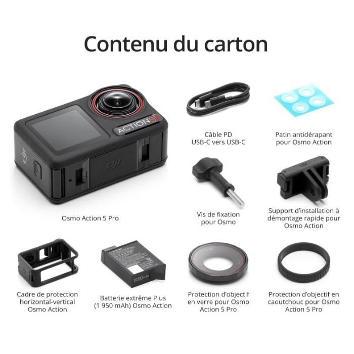 Videocamera DJI Osmo Action 5 Pro Standard Combo con Bluetooth 5.0 e Wi-Fi - Nera