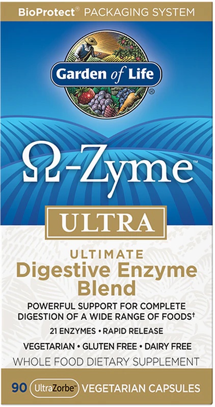 Kapsule prehranskega dopolnila Garden of Life Ω-Zyme ULTRA za izboljšanje prebave