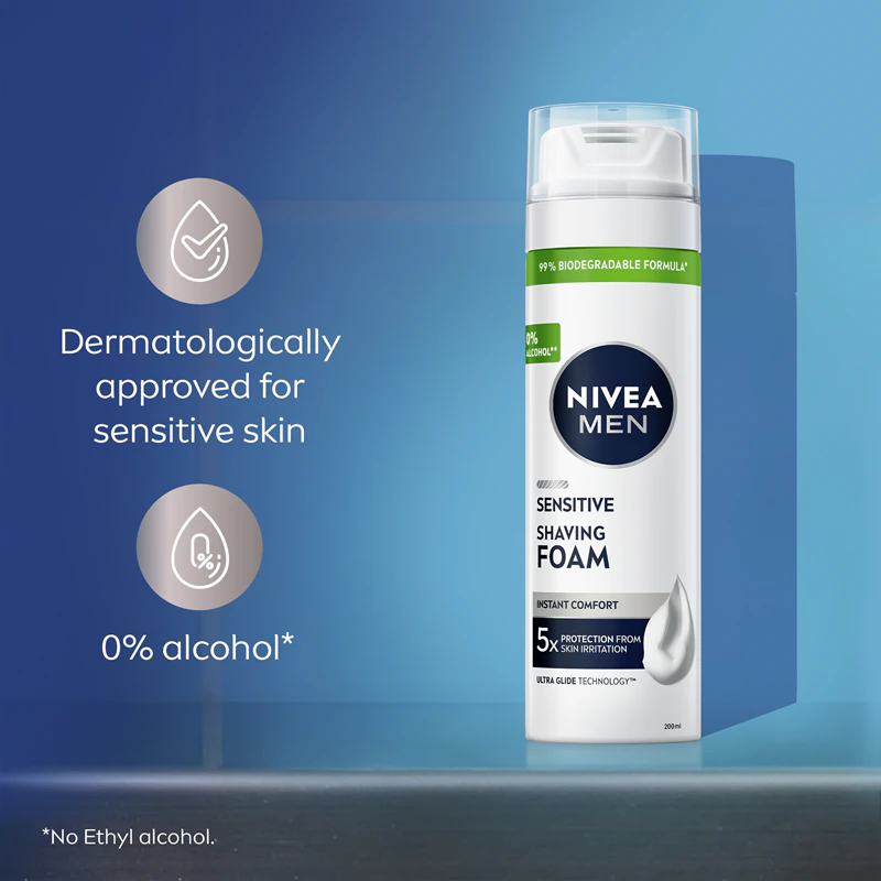 NIVEA MEN Sensitive scheerschuim voor mannen