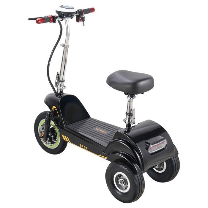 Monopattino elettrico TWOFISH TF03 con sedile rimovibile - Motore da 350 W - Batteria da 48 V 15 Ah - Pneumatico anteriore da 12 pollici, pneumatico posteriore da 10 pollici
