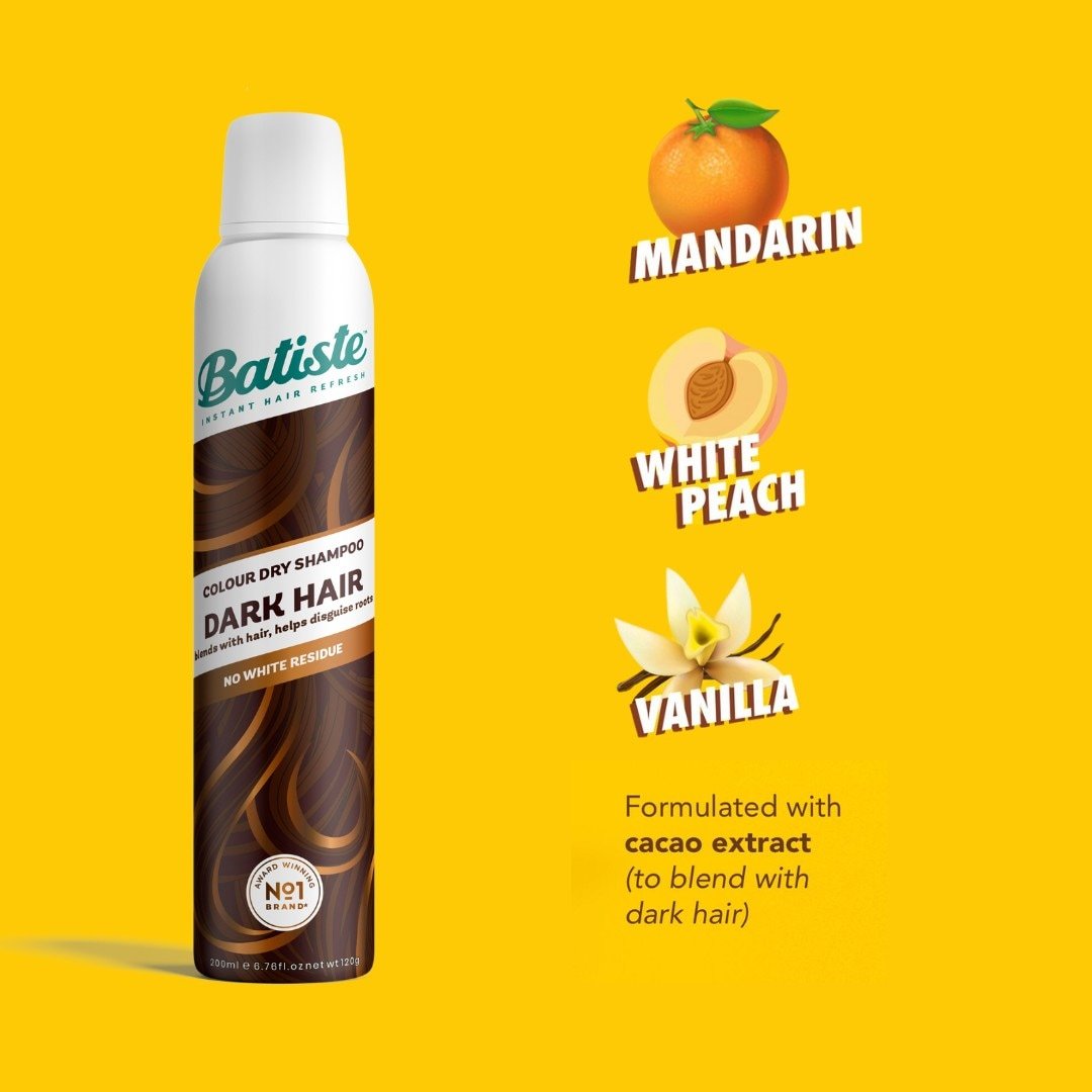 Batiste sausas šampūnas tamsiems ir brunetams plaukams – 200 ml