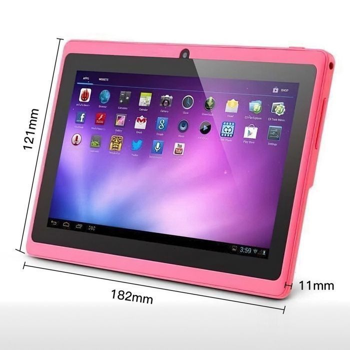 Tablette Android pour Enfants, Processeur Quadricœur 8 Go, 3000 mAh, Contrôle Parental, WiFi Bluetooth, Tablettes de Jeux Éducatifs