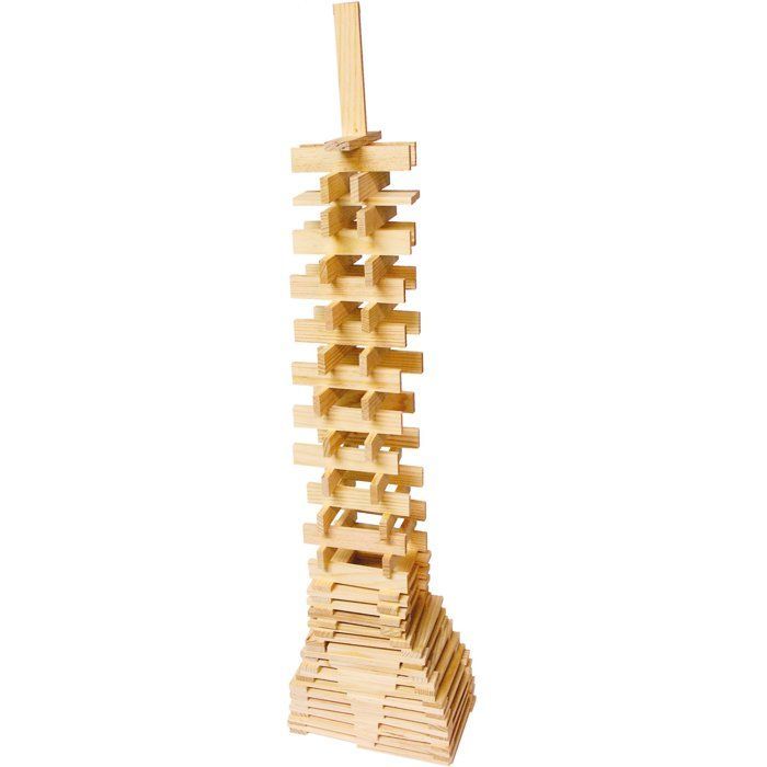 JEUJURA - Wooden Construction Set - TECAP Classic - 200 pieces - Ages 3+