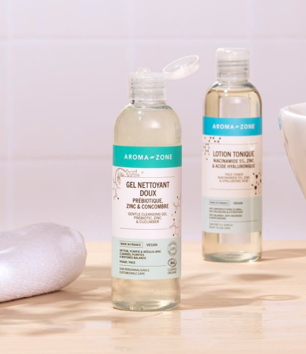 Gel nettoyant doux Prébiotique, Zinc & Concombre