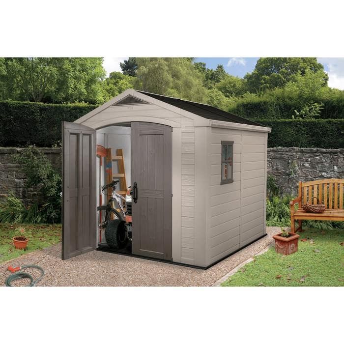 Abri de jardin en résine 6,6 m² KETER Sydney 88 Beige et Marron